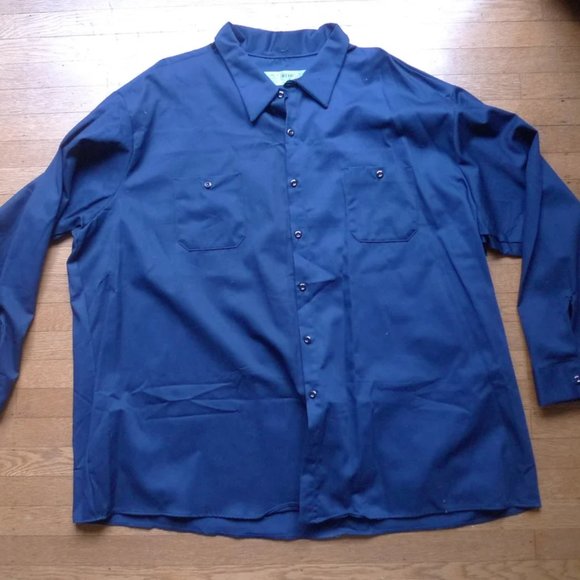 1990s Service Station Mechanics Work Shirt * Size 5XL (64) - Picture 1 of 4